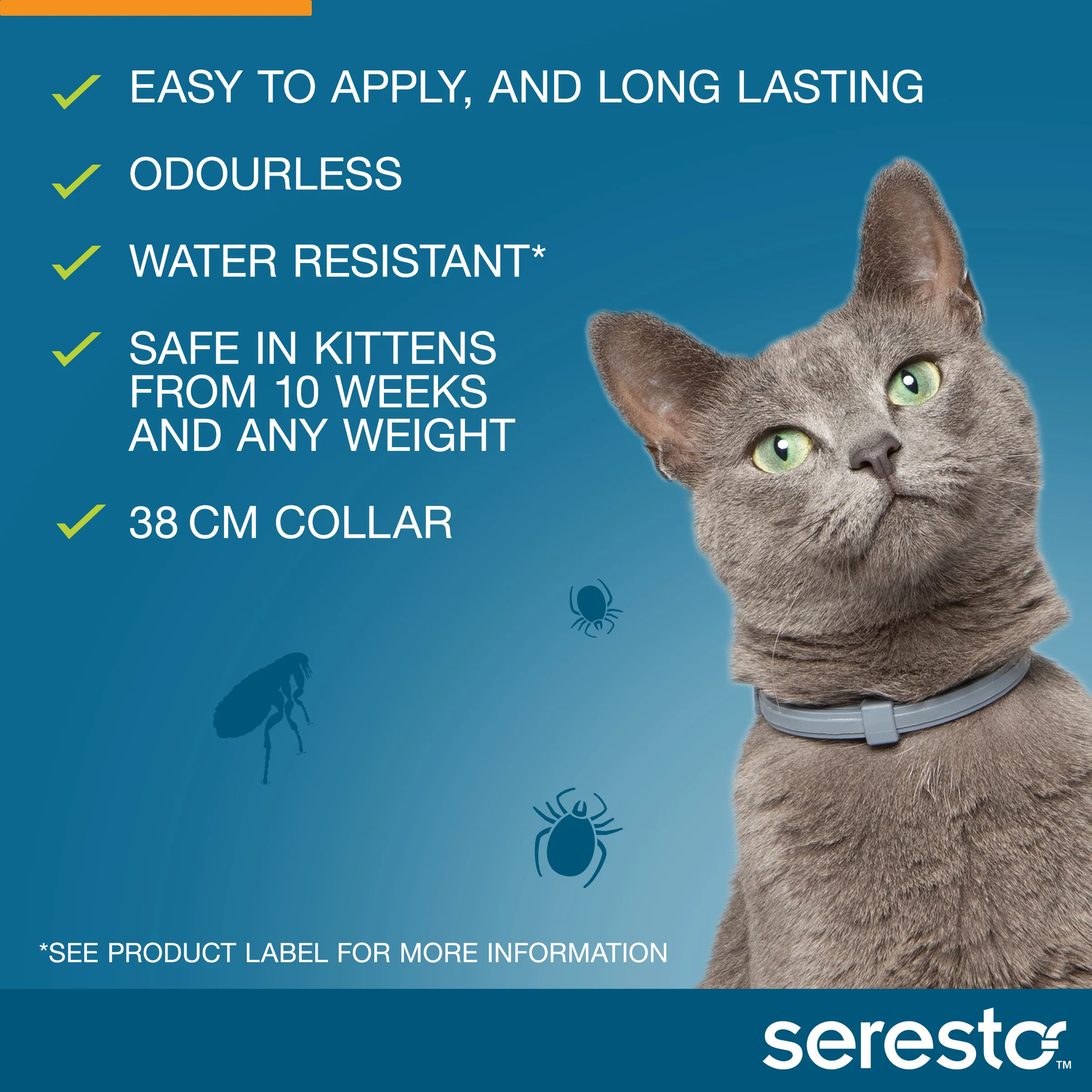 Seresto Flea and Tick Collar for Cats and Kittens - Orange - Image 6