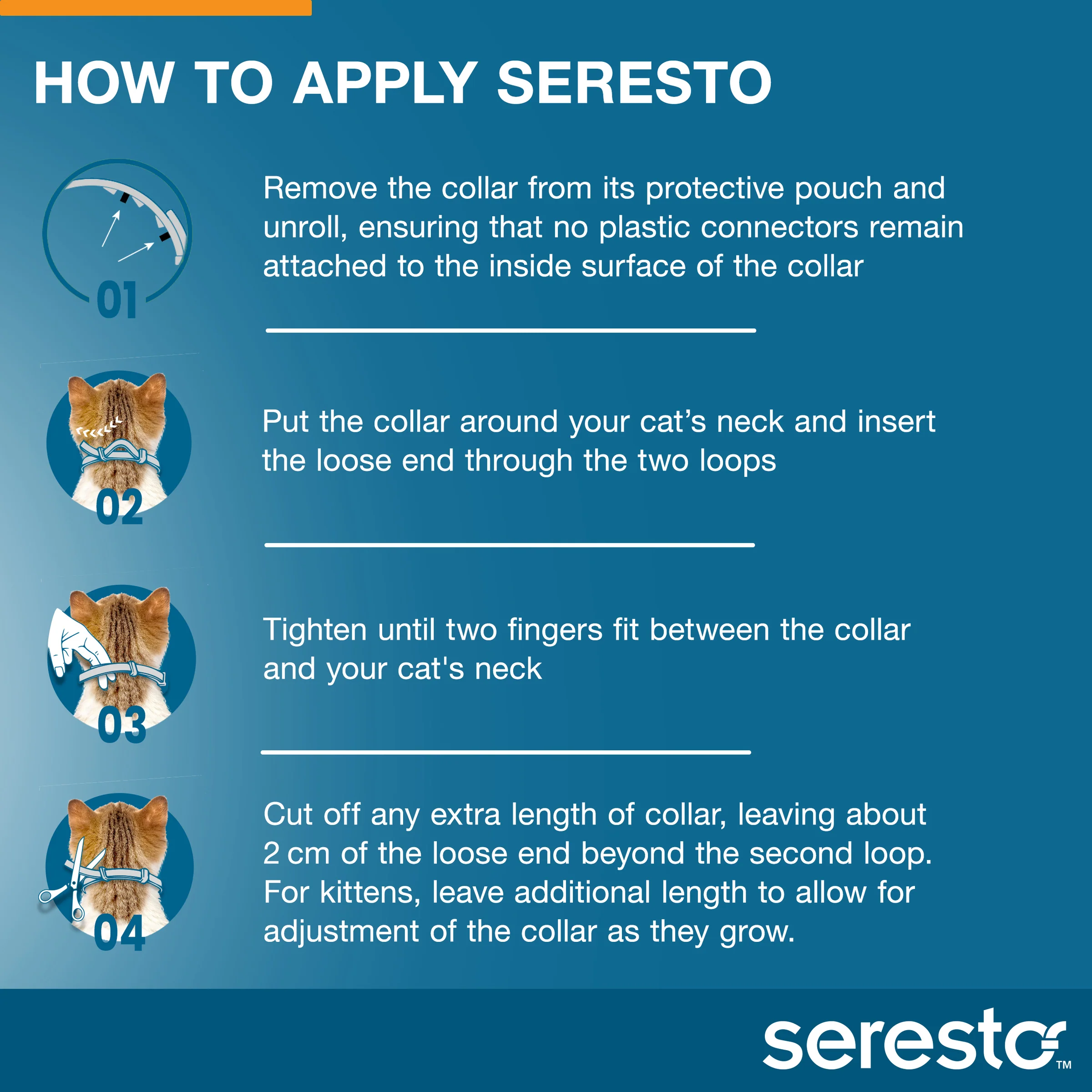 Seresto Flea and Tick Collar for Cats and Kittens - Orange - Image 7