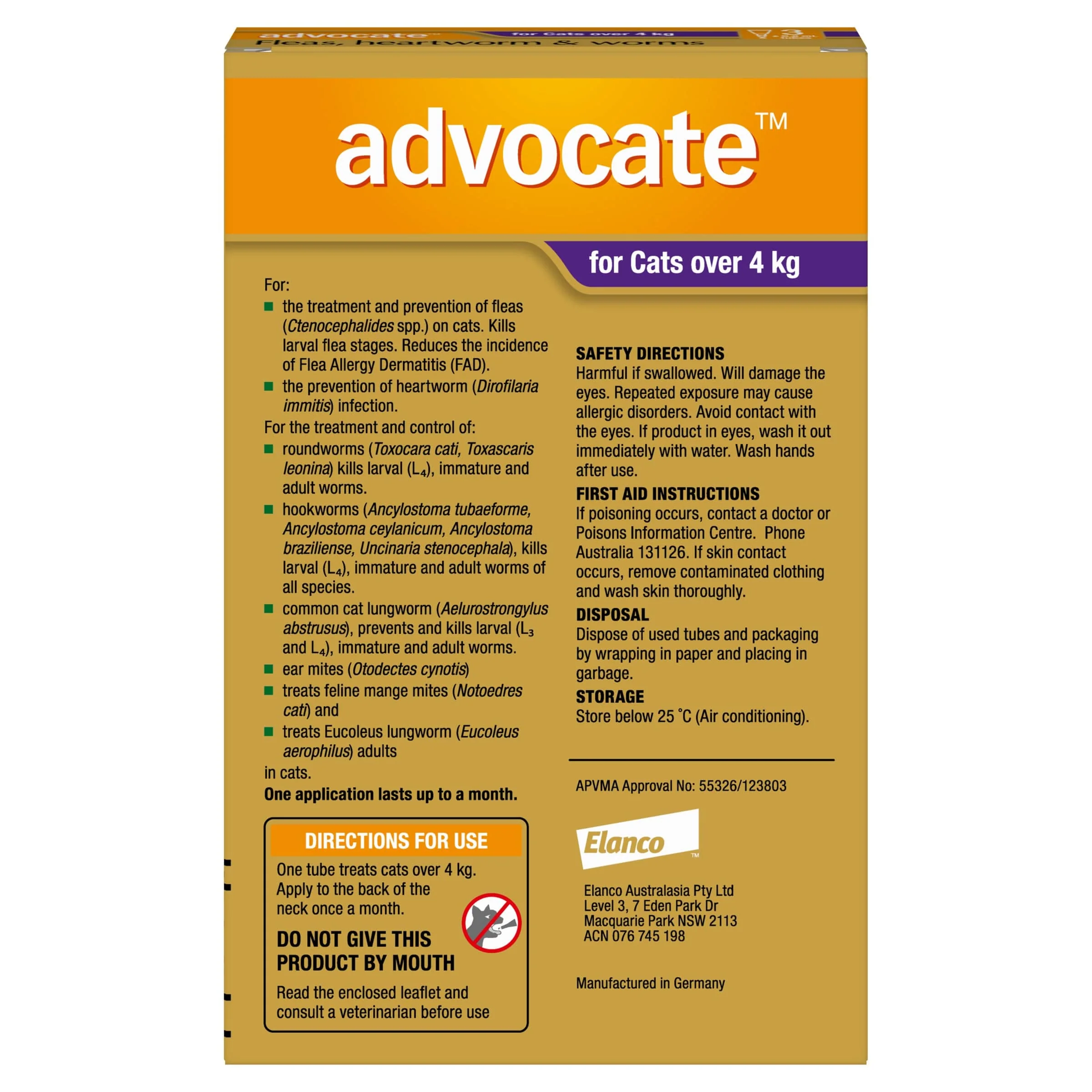 Advocate Spot-On For Cats Over 9lbs (4kg up) - Image 4