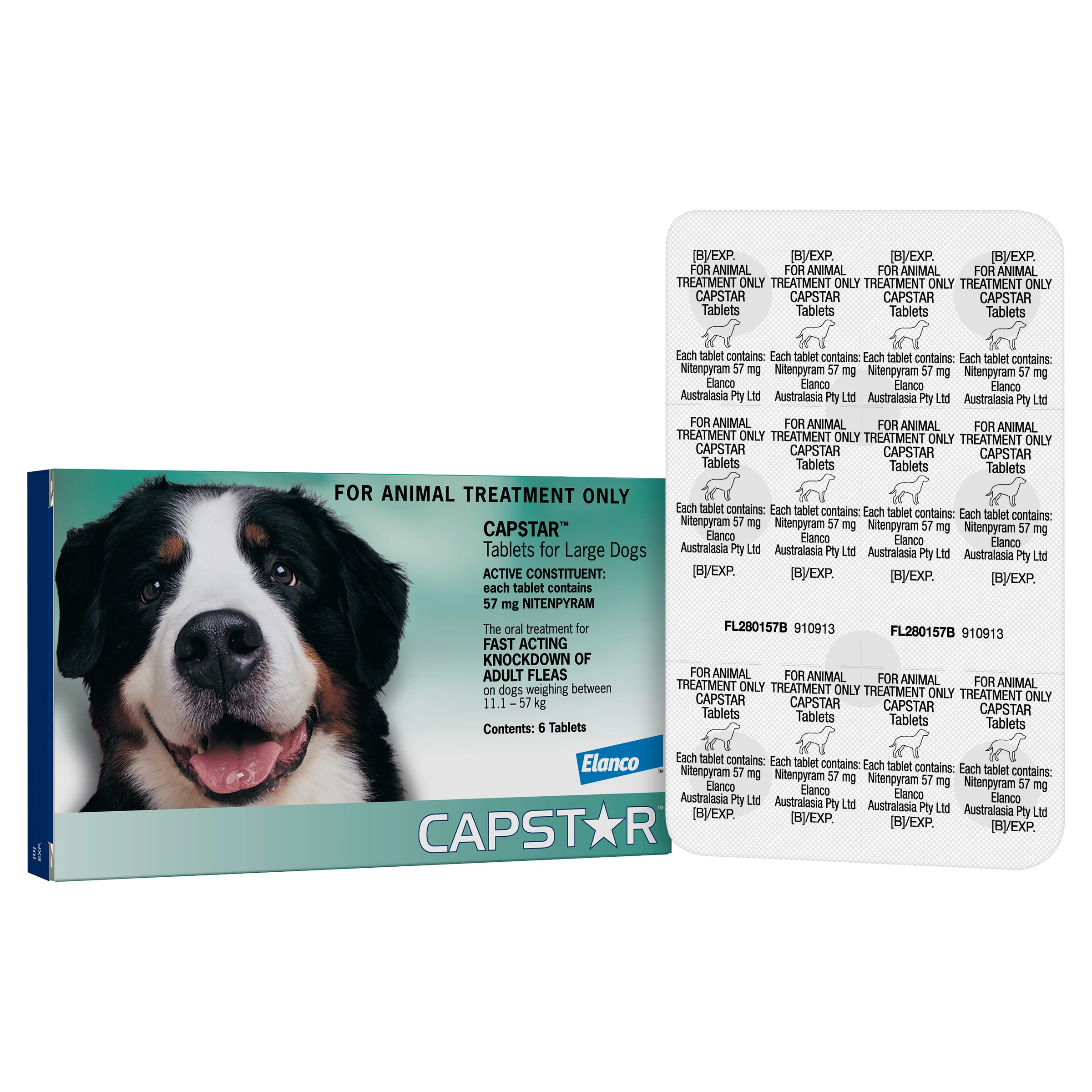 Capstar Flea Tablets for large Dogs Over 24lbs (11kg) Green - Image 3