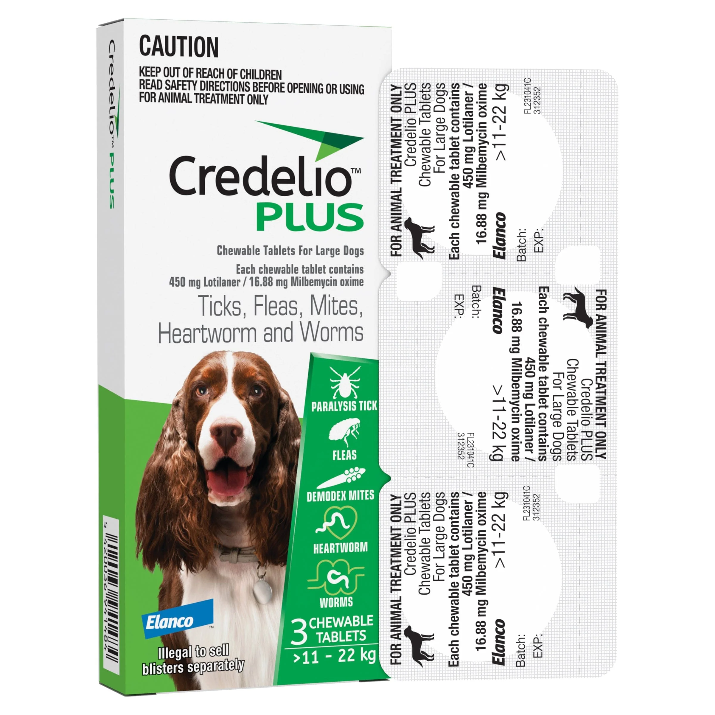 Credelio Plus Chews For Dogs 24.1-48lbs (Green) - Image 4