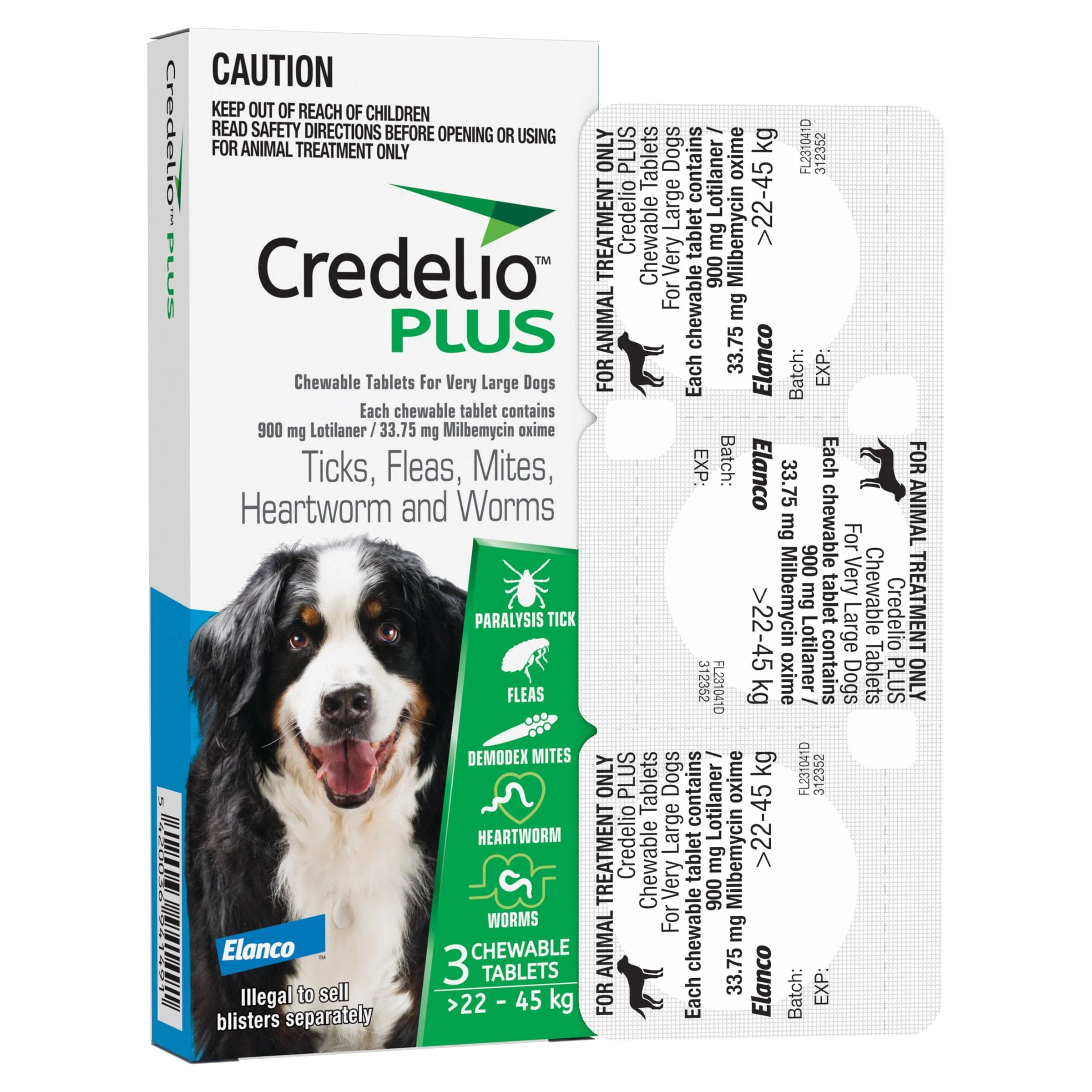 Credelio Plus Chews For Dogs 48.1-99lbs (Blue) - Image 3