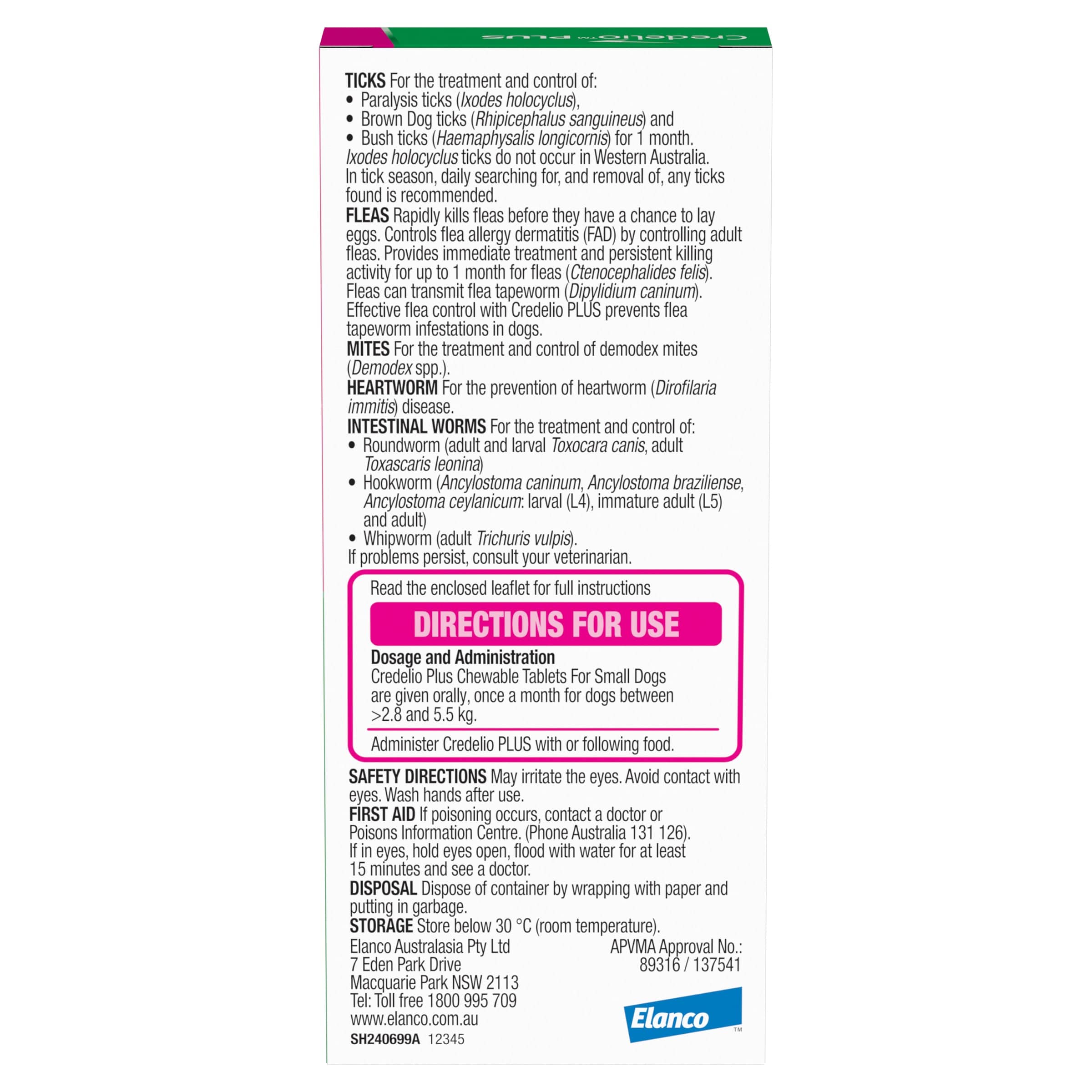Credelio Plus Chews For Dogs 6.2-12lbs (Pink) - Image 3