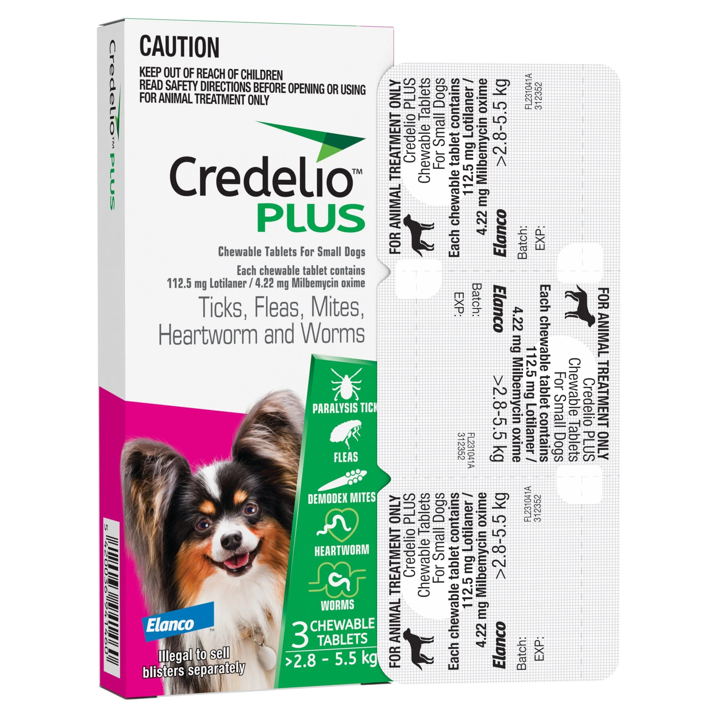 Credelio Plus Chews For Dogs 6.2-12lbs (Pink) - Image 4