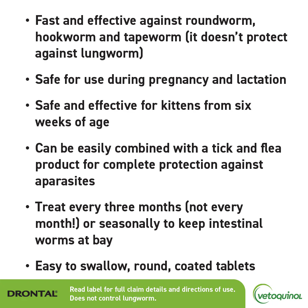 Drontal Allwormer For Cats Up to 8.8lbs (4kg) - Image 4