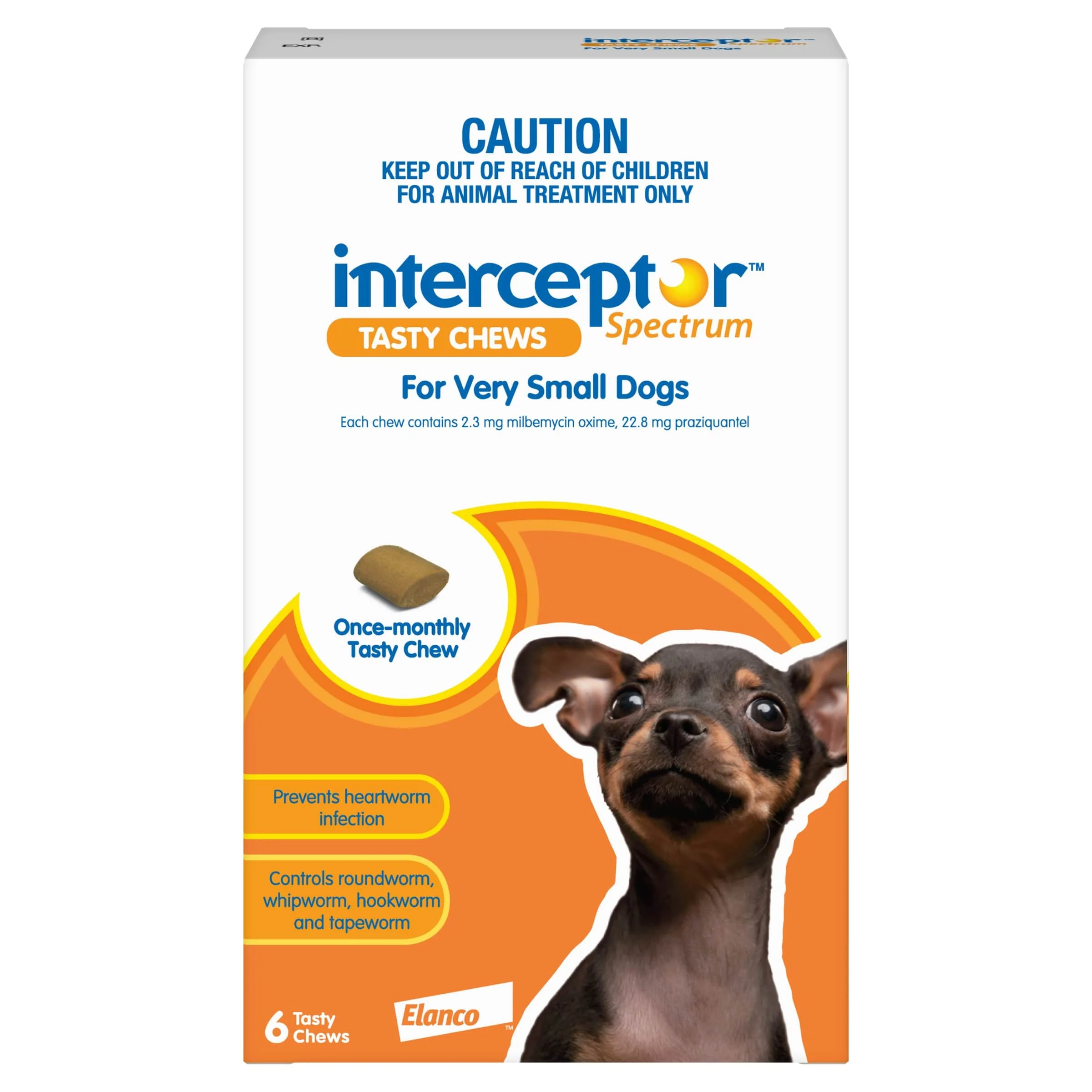 Interceptor Spectrum Chewables for Very Small Dogs Up to 8.8 lbs (Up to 4 kg) (Orange) - Image 4