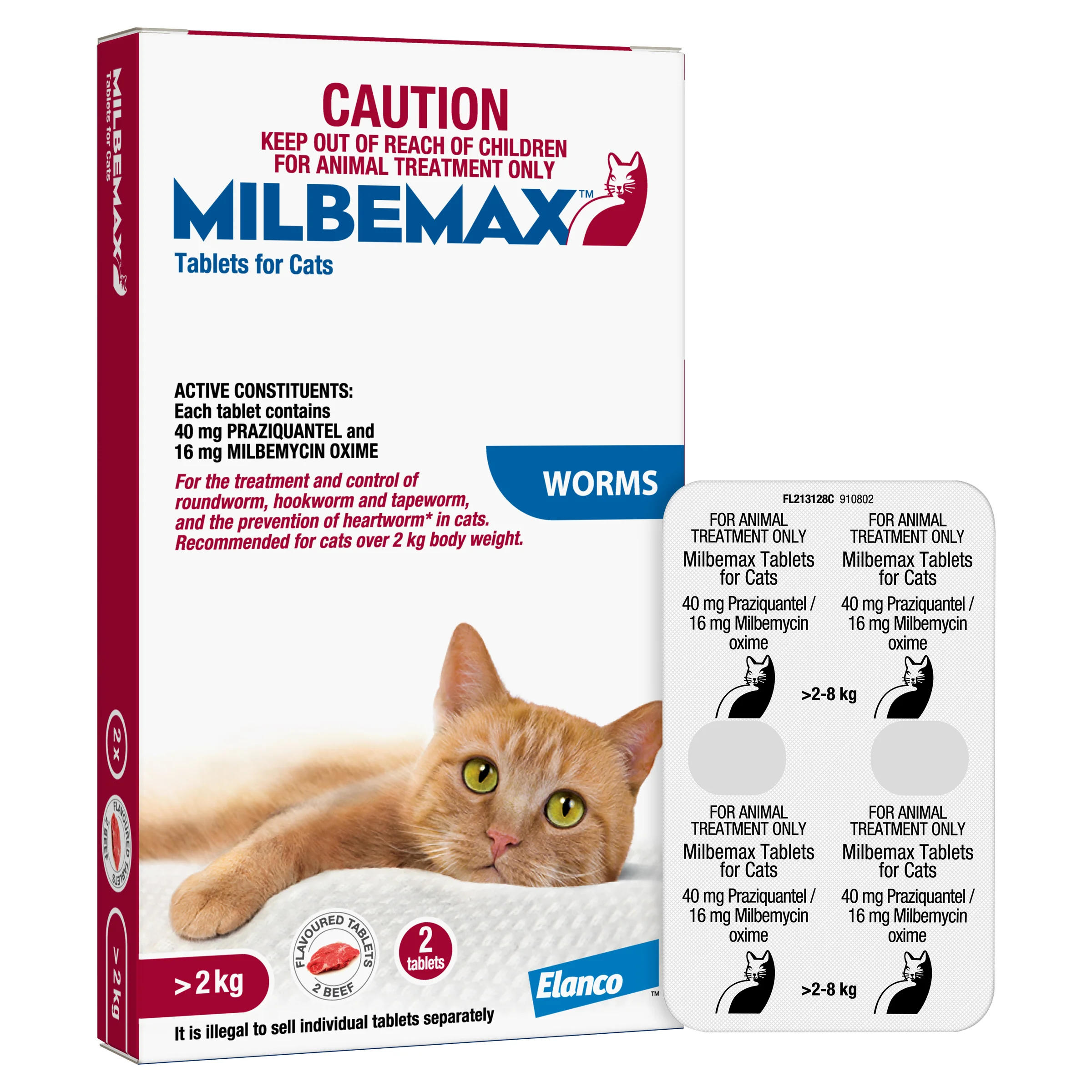 Milbemax Allwormer Cat Large 4.4 - 17.6lbs 2pk - Image 3