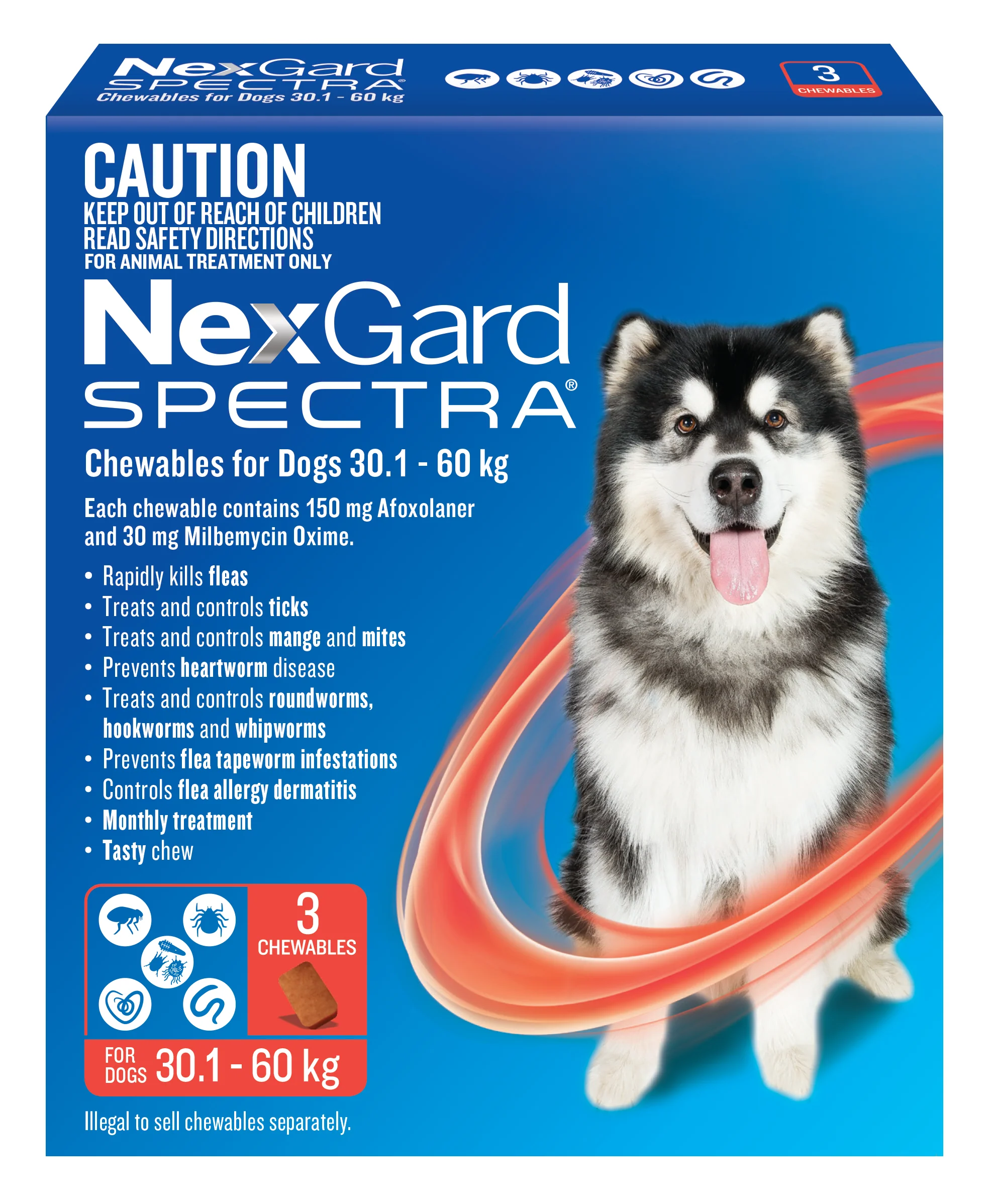 NexGard Spectra Chewables for Extra Large Dogs 66.2–132 lbs (30.1–60 kg) – Red - Image 8