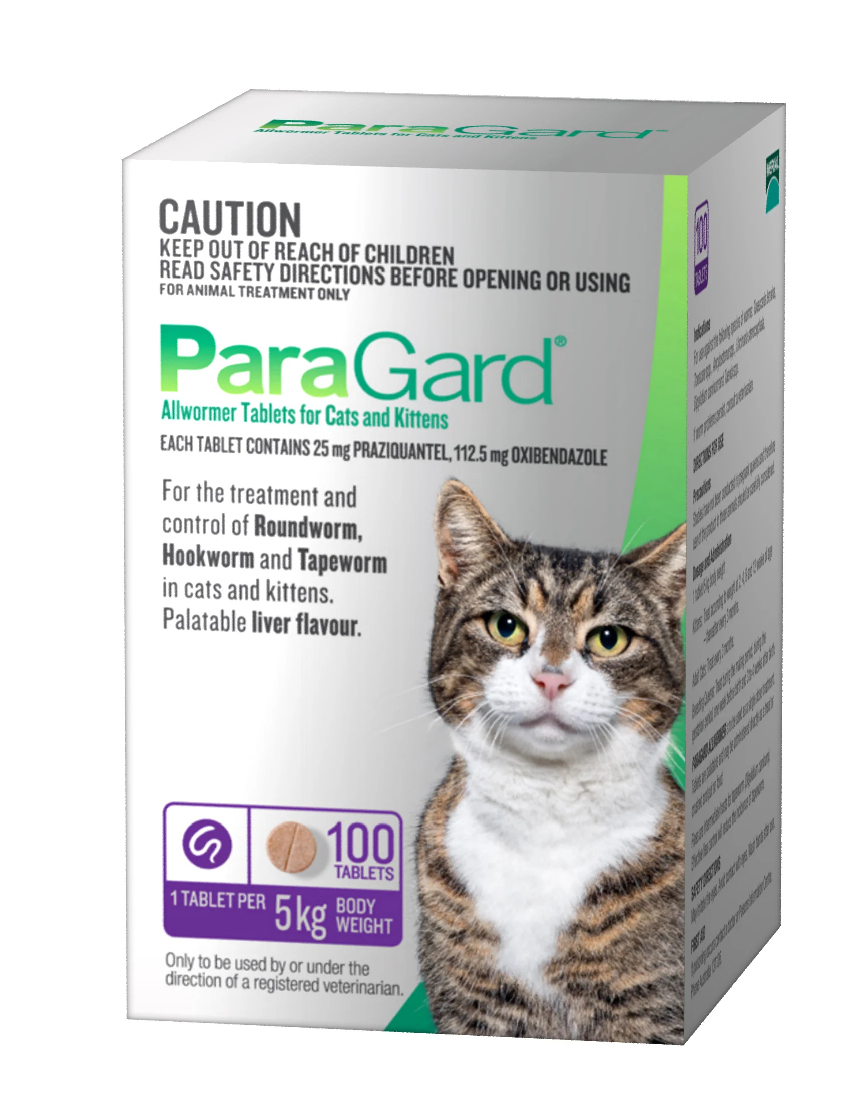 Paragard Allwormer Cats upto 11lbs Purple - Image 3