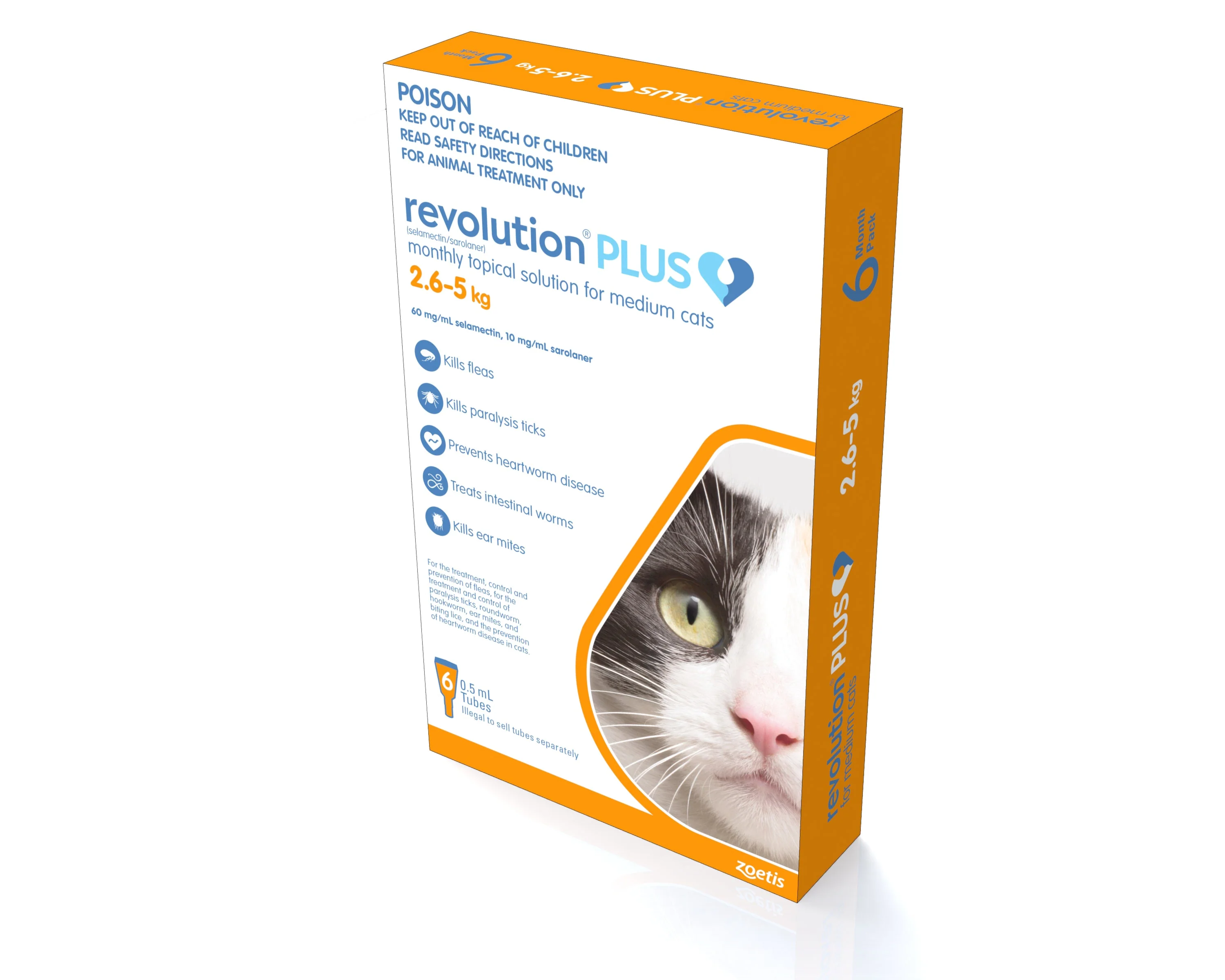 Revolution Plus For Medium Cats 5.6–11lbs Orange - Image 4